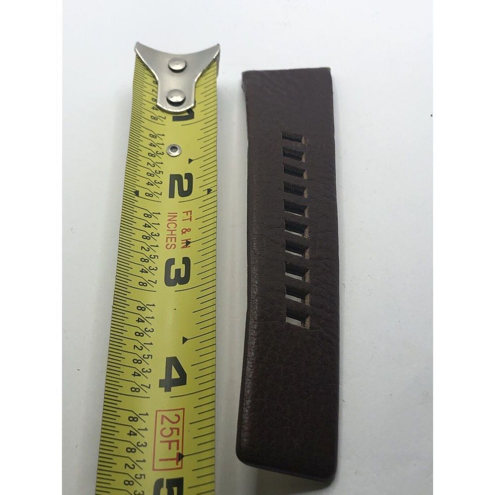 Diesel Watch Parts Only 2 Piece Leather Half Band Only No Clasp Brown 22mm PY201
